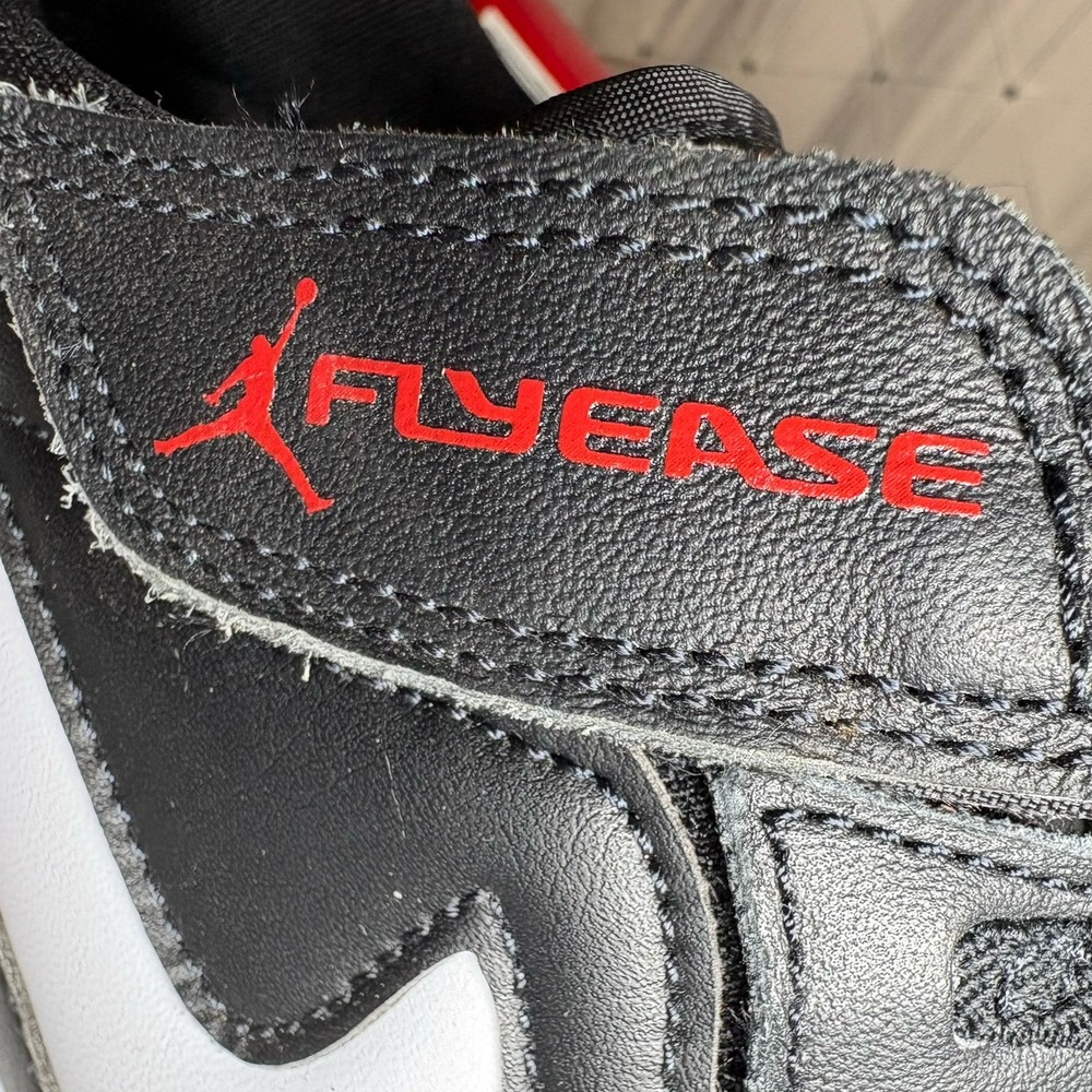 Jordan Air Jordan 1 Low Men's Low Top Leather Lace-Up Basketball Black/Red 10.5 - Picture 7 of 14
